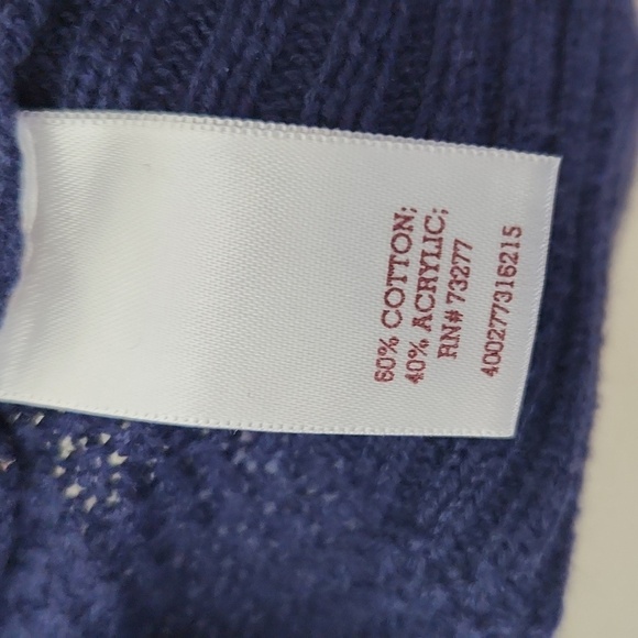SO Cardigan Sweater Size XL Waffel Knit Navy Blue Light Weight Y2K - Picture 4 of 10